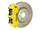 Brembo GT Series 6-Piston Front Big Brake Kit with 14-Inch 1-Piece Type 1 Slotted Rotors; Yellow Calipers (10-15 V6 Camaro)