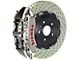 Brembo GT Series 6-Piston Front Big Brake Kit with 15-Inch 2-Piece Cross Drilled Rotors; Nickel Plated Calipers (10-15 Camaro SS)