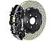 Brembo GT Series 6-Piston Front Big Brake Kit with 15-Inch 2-Piece Cross Drilled Rotors; Black Calipers (16-24 Camaro LS, LT, SS)