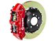 Brembo GT Series 6-Piston Front Big Brake Kit with 15-Inch 2-Piece Type 1 Slotted Rotors; Red Calipers (10-15 V6 Camaro)