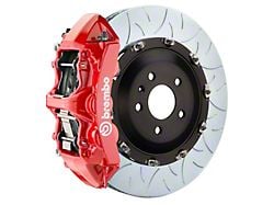 Brembo GT Series 6-Piston Front Big Brake Kit with 15-Inch 2-Piece Type 3 Slotted Rotors; Red Calipers (16-23 Camaro LS, LT, SS)