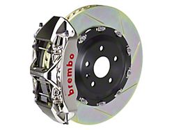 Brembo GT Series 6-Piston Front Big Brake Kit with 15.90-Inch 2-Piece Type 1 Slotted Rotors; Nickel Plated Calipers (16-23 Camaro SS)