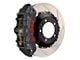 Brembo GT-S Series 6-Piston Front Big Brake Kit with 14-Inch 2-Piece Type 1 Slotted Rotors; Black Hard Anodized Calipers (09-10 Challenger R/T, SE)