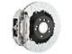 Brembo GT Series 4-Piston Rear Big Brake Kit with 13.60-Inch 2-Piece Type 3 Slotted Rotors; Silver Calipers (09-23 5.7L HEMI, V6 RWD Challenger)