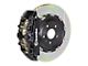 Brembo GT Series 8-Piston Front Big Brake Kit with 15-Inch 2-Piece Type 1 Slotted Rotors; Black Calipers (08-14 Challenger SRT8)