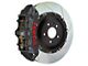 Brembo GT-S Series 6-Piston Front Big Brake Kit with 15-Inch 2-Piece Type 1 Slotted Rotors; Black Hard Anodized Calipers (11-23 5.7L HEMI Charger)