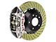 Brembo GT Series 4-Piston Rear Big Brake Kit with 15-Inch 2-Piece Cross Drilled Rotors; Nickel Plated Calipers (06-14 Charger SRT8)