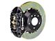 Brembo GT Series 4-Piston Rear Big Brake Kit with 15-Inch 2-Piece Type 1 Slotted Rotors; Black Calipers (06-14 Charger SRT8)