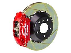 Brembo GT Series 4-Piston Rear Big Brake Kit with 13.60-Inch 2-Piece Type 1 Slotted Rotors; Red Calipers (06-23 5.7L HEMI, V6 RWD Charger)