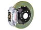 Brembo GT Series 4-Piston Rear Big Brake Kit with 13.60-Inch 2-Piece Type 1 Slotted Rotors; Silver Calipers (06-23 5.7L HEMI, V6 RWD Charger)
