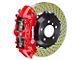 Brembo GT Series 6-Piston Front Big Brake Kit with 14-Inch 2-Piece Cross Drilled Rotors; Red Calipers (06-10 RWD Charger, Excluding SRT8)