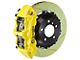 Brembo GT Series 6-Piston Front Big Brake Kit with 14-Inch 2-Piece Type 1 Slotted Rotors; Yellow Calipers (06-10 RWD Charger, Excluding SRT8)