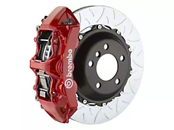 Brembo GT Series 6-Piston Front Big Brake Kit with 14-Inch 2-Piece Type 3 Slotted Rotors; Red Calipers (06-10 RWD Charger, Excluding SRT8)
