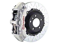 Brembo GT Series 6-Piston Front Big Brake Kit with 14-Inch 2-Piece Type 3 Slotted Rotors; Silver Calipers (06-10 RWD Charger, Excluding SRT8)