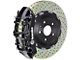 Brembo GT Series 6-Piston Front Big Brake Kit with 15-Inch 2-Piece Cross Drilled Rotors; Black Calipers (06-10 5.7L HEMI RWD Charger)