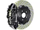 Brembo GT Series 6-Piston Front Big Brake Kit with 15-Inch 2-Piece Cross Drilled Rotors; Black Calipers (11-23 5.7L HEMI Charger)