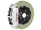 Brembo GT Series 8-Piston Front Big Brake Kit with 15-Inch 2-Piece Cross Drilled Rotors; Silver Calipers (06-14 Charger SRT8)