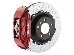Brembo GT Series 4-Piston Front Big Brake Kit with 14-Inch 2-Piece Type 3 Slotted Rotors; Red Calipers (97-04 Corvette C5)