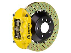 Brembo GT Series 4-Piston Rear Big Brake Kit with 13.60-Inch 2-Piece Cross Drilled Rotors; Yellow Calipers (97-04 Corvette C5)