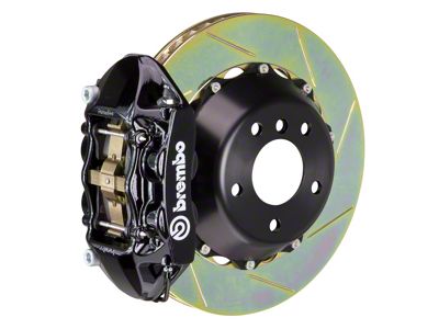 Brembo GT Series 4-Piston Rear Big Brake Kit with 13.60-Inch 2-Piece Type 1 Rotors; Black Calipers (97-04 Corvette C5)