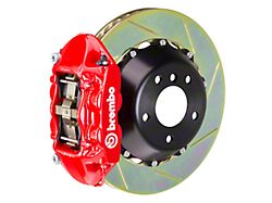Brembo GT Series 4-Piston Rear Big Brake Kit with 13.60-Inch 2-Piece Type 1 Rotors; Red Calipers (97-04 Corvette C5)