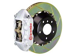 Brembo GT Series 4-Piston Rear Big Brake Kit with 13.60-Inch 2-Piece Type 1 Rotors; Silver Calipers (97-04 Corvette C5)