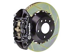 Brembo GT Series 4-Piston Rear Big Brake Kit with 14-Inch 2-Piece Type 1 Slotted Rotors; Black Calipers (14-19 Corvette C7 w/o Carbon Ceramic Brakes, Excluding ZR1)
