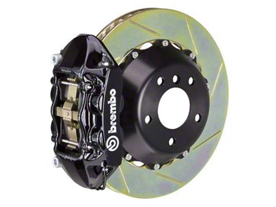 Brembo GT Series 4-Piston Rear Big Brake Kit with 14-Inch 2-Piece Type 1 Slotted Rotors; Black Calipers (14-19 Corvette C7 w/o Carbon Ceramic Brakes, Excluding ZR1)