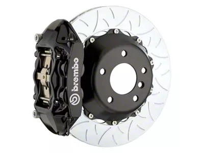 Brembo GT Series 4-Piston Rear Big Brake Kit with 14-Inch 2-Piece Type 3 Slotted Rotors; Black Calipers (14-19 Corvette C7 w/o Carbon Ceramic Brakes, Excluding ZR1)