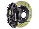 Brembo GT Series 6-Piston Front Big Brake Kit with 14-Inch 2-Piece Cross Drilled Rotors; Black Calipers (97-04 Corvette C5)
