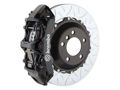 Brembo GT Series 6-Piston Front Big Brake Kit with 14-Inch 2-Piece Type 3 Slotted Rotors; Black Calipers (97-04 Corvette C5)