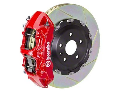 Brembo GT Series 6-Piston Front Big Brake Kit with 14.40-Inch 2-Piece Type 1 Slotted Rotors; Red Calipers (06-13 Corvette C6 Grand Sport & Z06 w/o Carbon Ceramic Brakes)