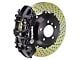Brembo GT Series 6-Piston Front Big Brake Kit with 15-Inch 2-Piece Cross Drilled Rotors; Black Calipers (14-19 Corvette C7, Excluding Grand Sport & Z06)