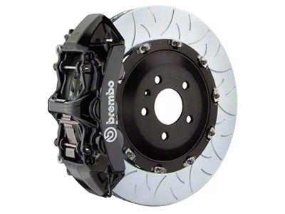 Brembo GT Series 6-Piston Front Big Brake Kit with 15-Inch 2-Piece Type 3 Slotted Rotors; Black Calipers (06-13 Corvette C6 Grand Sport & Z06 w/o Carbon Ceramic Brakes)