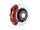 Brembo GT Series 6-Piston Front Big Brake Kit with 380x32mm 2-Piece Type 3 Slotted Rotors; Red Calipers (20-24 Corvette C8, Excluding Z06)
