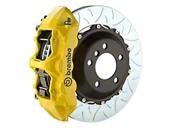 Brembo GT Series 6-Piston Front Big Brake Kit with 380x32mm 2-Piece Type 3 Slotted Rotors; Yellow Calipers (20-25 Corvette C8 Stingray)