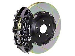 Brembo GT Series 6-Piston Front Big Brake Kit with 380x34mm 2-Piece Type 1 Slotted Rotors; Black Calipers (20-26 Corvette C8 Stingray)