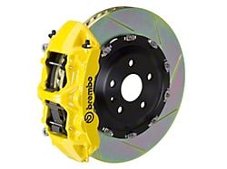 Brembo GT Series 6-Piston Front Big Brake Kit with 380x34mm 2-Piece Type 1 Slotted Rotors; Yellow Calipers (20-25 Corvette C8 Stingray)