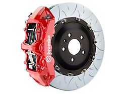 Brembo GT Series 6-Piston Front Big Brake Kit with 380x34mm 2-Piece Type 3 Slotted Rotors; Red Calipers (20-25 Corvette C8 Stingray)