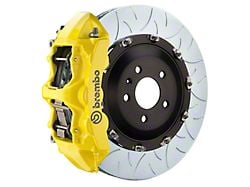 Brembo GT Series 6-Piston Front Big Brake Kit with 380x34mm 2-Piece Type 3 Slotted Rotors; Yellow Calipers (20-25 Corvette C8 Stingray)