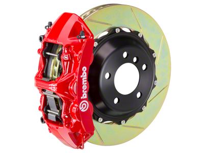 Brembo GT Series 6-Piston Rear Big Brake Kit with 380x32mm 2-Piece Type 1 Slotted Rotors; Red Calipers (20-25 Corvette C8 Stingray)