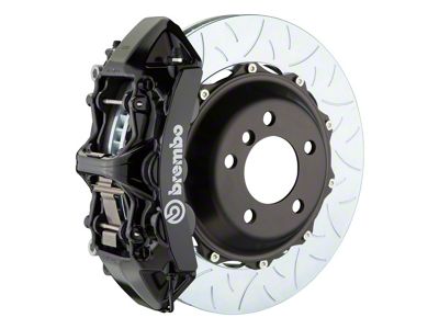 Brembo GT Series 6-Piston Rear Big Brake Kit with 380x32mm 2-Piece Type 3 Slotted Rotors; Black Calipers (20-25 Corvette C8 Stingray)