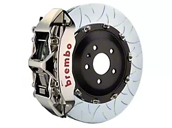 Brembo GT-R Series 6-Piston Front Big Brake Kit with 15.90-Inch 2-Piece Type 3 Slotted Rotors; Nickel Plated Calipers (15-23 Mustang GT)