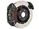Brembo GT-S Series 4-Piston Rear Big Brake Kit with 15-Inch 2-Piece Type 1 Slotted Rotors; Black Hard Anodized Calipers (15-23 Mustang GT, EcoBoost, V6)