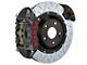 Brembo GT-S Series 4-Piston Rear Big Brake Kit with 15-Inch 2-Piece Type 3 Slotted Rotors; Black Hard Anodized Calipers (15-23 Mustang GT, EcoBoost, V6)