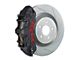 Brembo GT-S Series 6-Piston Front Big Brake Kit with 14-Inch 1-Piece Type 1 Slotted Rotors; Black Hard Anodized Calipers (05-14 Mustang Standard GT, V6)