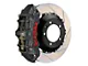 Brembo GT-S Series 6-Piston Front Big Brake Kit with 14-Inch 2-Piece Type 1 Slotted Rotors; Black Hard Anodized Calipers (05-14 Mustang GT w/o Performance Pack, V6)