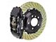Brembo GT Series 4-Piston Front Big Brake Kit with 14-Inch 2-Piece Cross Drilled Rotors; Black Calipers (94-04 Mustang)