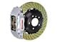Brembo GT Series 4-Piston Front Big Brake Kit with 14-Inch 2-Piece Cross Drilled Rotors; Silver Calipers (05-14 Mustang GT w/o Performance Pack, V6)