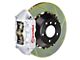 Brembo GT Series 4-Piston Rear Big Brake Kit with 15-Inch 2-Piece Type 1 Slotted Rotors; Silver Calipers (15-23 Mustang GT, EcoBoost, V6)